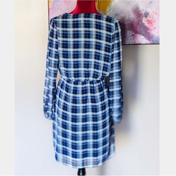 Altar'd State Blue Plaid Dress Size Small - Picture 3 of 4